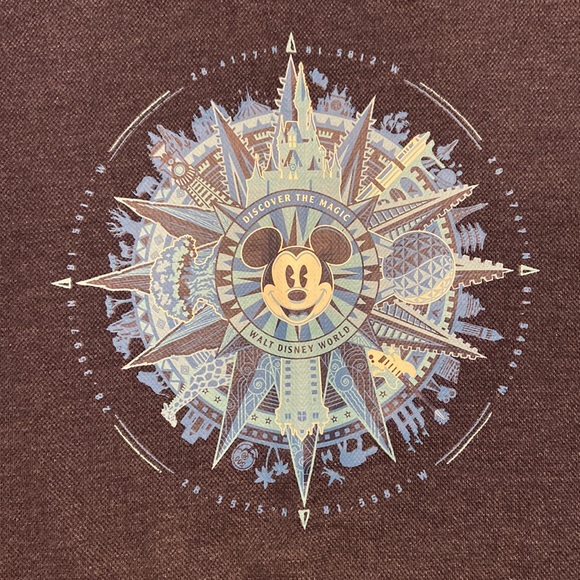 WALT DISNEY WORLD CREW NECK SWEATSHIRT DISCOVER THE MAGIC NAVY BLUE SIZE XXXL - Picture 2 of 7